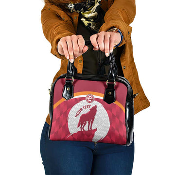Custom Latvia Football Shoulder Handbag Go Wolves Latvija Folk Pattern LT14