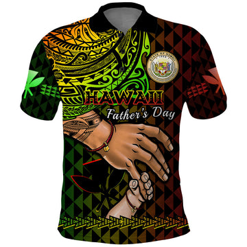Custom Father Day Hawaii Polo Shirt Kanaka Kakau Hauoli La Makuakane LT14