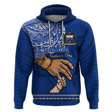 Polynesian Pride Father Day Samoa Hoodie Manuia le Aso Sa o Tama Blue Version LT14