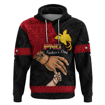 Personalised Father Day Papua New Guinea Hoodie PNG I Love You Dad Black Version LT14