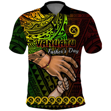 Custom Father Day Vanuatu Polo Shirt I Love You Dad Reggae Version LT14