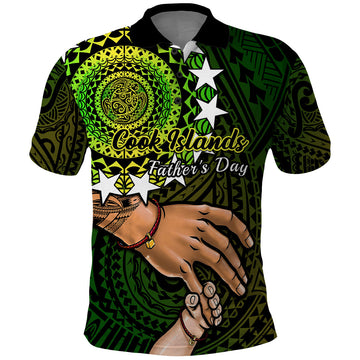 Custom Father Day Cook Islands Polo Shirt I Love You Dad Kuki Airani Turtle Pattern LT14