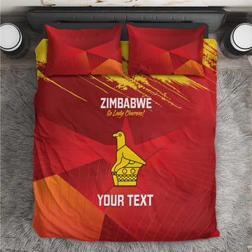 Custom Zimbabwe Cricket Bedding Set Go Lady Chevrons Grunge Style LT14