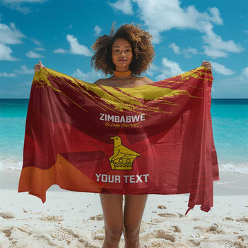 Custom Zimbabwe Cricket Sarong Go Lady Chevrons Grunge Style LT14