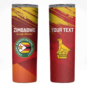 Custom Zimbabwe Cricket Skinny Tumbler Go Lady Chevrons Grunge Style LT14