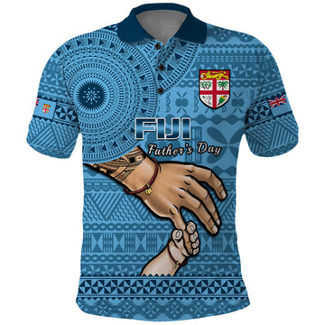 Personalised Father Day Fiji Polo Shirt I Love You Dad Fijian Tapa Pattern LT14