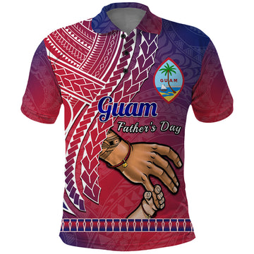 Polynesian Pride Father Day Guam Polo Shirt I Love You Dad Guaman Latte Stone LT14