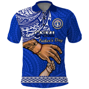 Personalised Father Day Northern Mariana Islands Polo Shirt CNMI I Love You Dad LT14