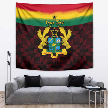 Personalised 1 July Ghana Republic Day Tapestry African Pattern Mix Flag Unique Style LT14