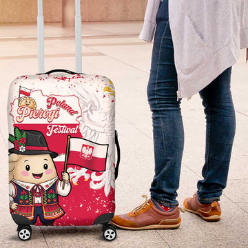 Poland Pierogi Festival Luggage Cover Funny Dumpling Costume With Flag LT14