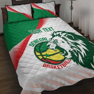Afro Basketball Custom Senegal Quilt Bed Set Come On Lions LT14