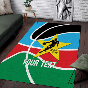 Afro Basketball Custom South Sudan Area Rug Come On Bright Stars LT14