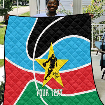 Afro Basketball Custom South Sudan Quilt Come On Bright Stars LT14