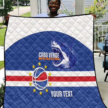 Afro Basketball Custom Cape Verde Quilt Come On Blue Sharks LT14