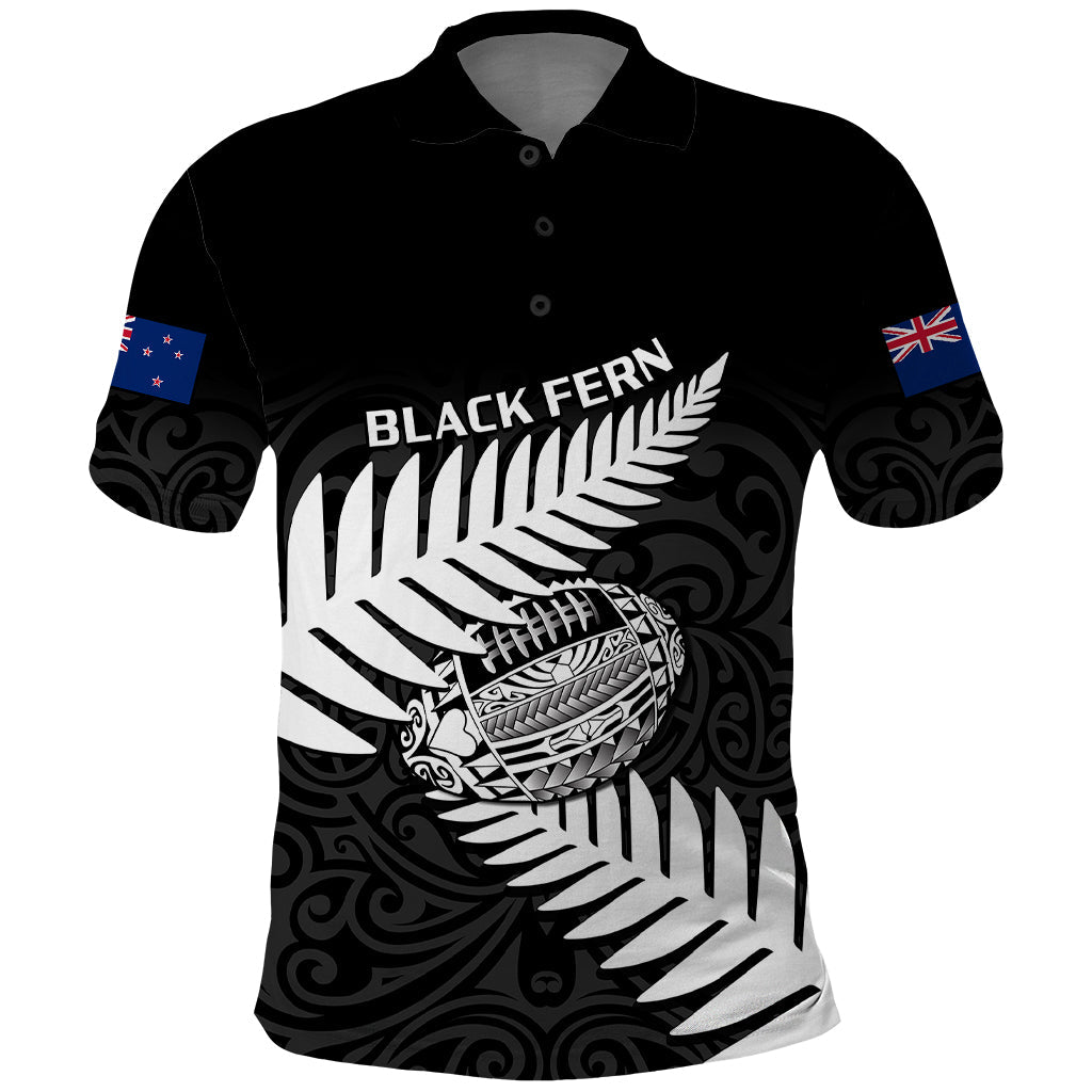 Aotearoa Rugby Polo Shirt Go Black Fern Pacific NZ Maori 2023 LT14