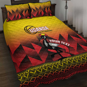 Afro Basketball Custom Uganda Quilt Bed Set Come On Silverbacks African Pattern LT14