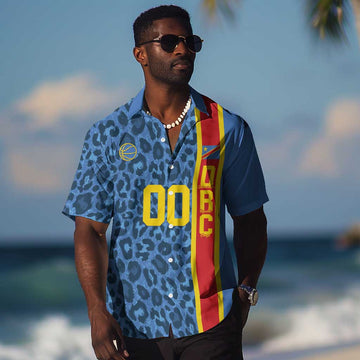 Afro Basketball Custom DR Congo Hawaiian Shirt Come On Leopards Skin Pattern LT14