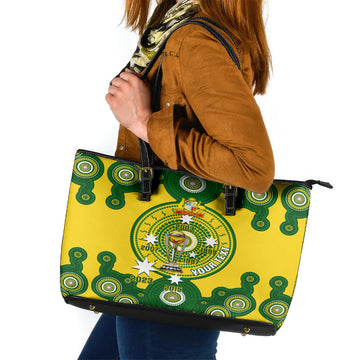 Personalised Australia Cricket Leather Tote Bag 2023 World Cup 6th Champions Trophy National Color LT14