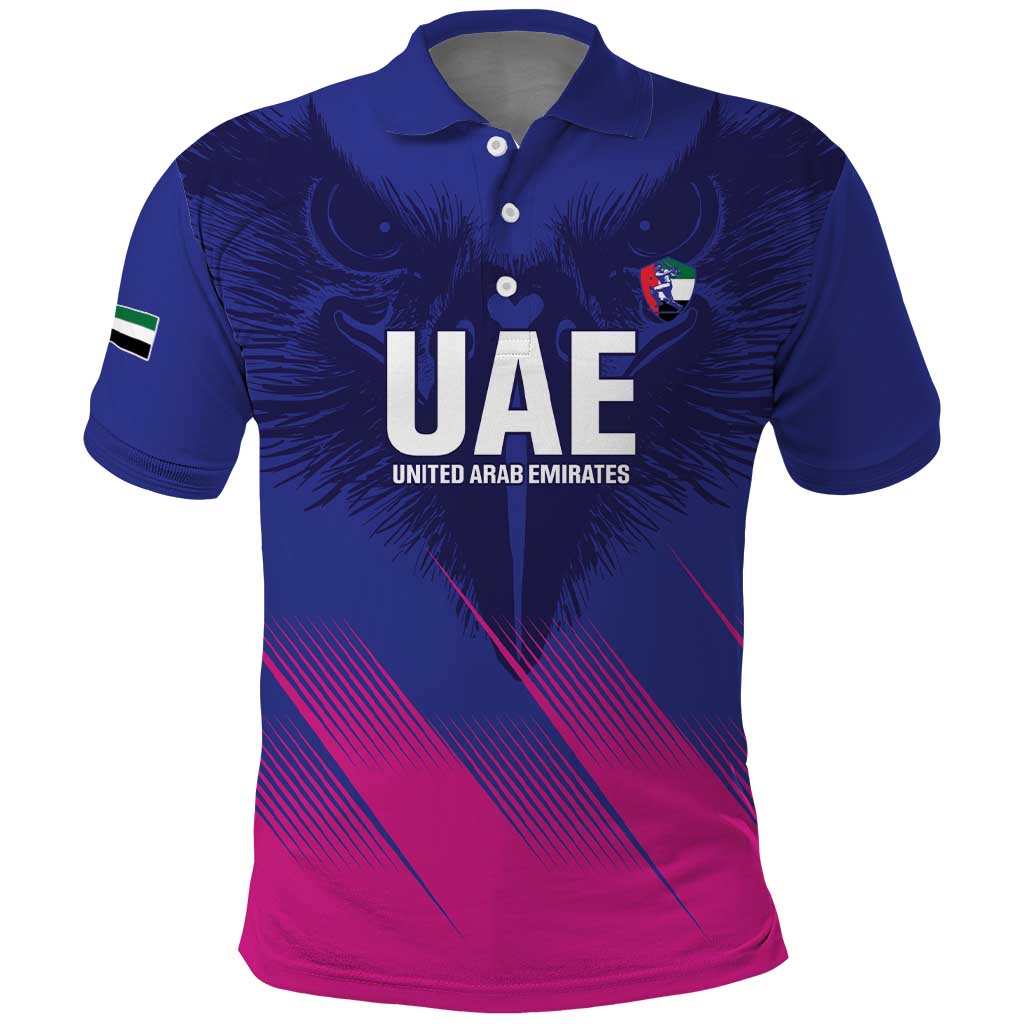 Custom UAE Cricket Polo Shirt Go Champions United Arab Emirates Falcon LT14