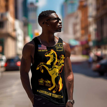 Personalized Afro Buffalo Soldiers Men Tank Top BSMC United States Army Black LT14