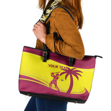 Custom West Indies Cricket Leather Tote Bag 2024 World Cup Go Windies LT14