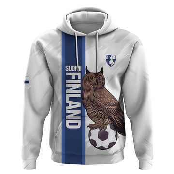 Custom Finland Football Hoodie Suomi Come On Huuhkajat LT14