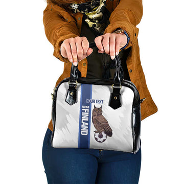 Custom Finland Football Shoulder Handbag Suomi Come On Huuhkajat LT14