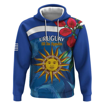 Uruguay Independence Day Hoodie 25 De Agosto Coat Of Arms With Ceibo LT14