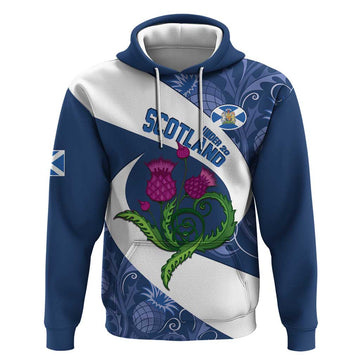 Custom Scotland Rugby Hoodie 2024 Go Champions Scottish Thistles LT14