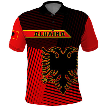 Albania Polo Shirt Coat Of Arms Dynamic Style LT14