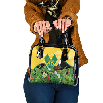 Saint Vincent and the Grenadines Shoulder Handbag Amazona Guildingii 46 Years Of Independence LT14