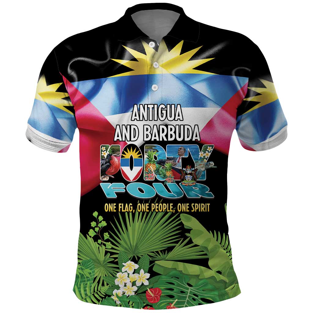 Antigua and Barbuda Independence Day Polo Shirt 44th Anniversary One Flag One People One Spirit LT14