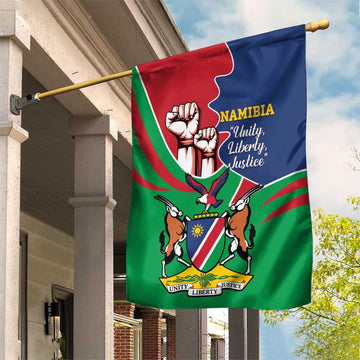 Namibia Independence Day Garden Flag Coat Of Arms Curve Style LT14