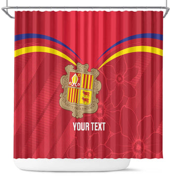 Custom Andorra Football Shower Curtain Come On Tricolors Poet's Narcissus LT14
