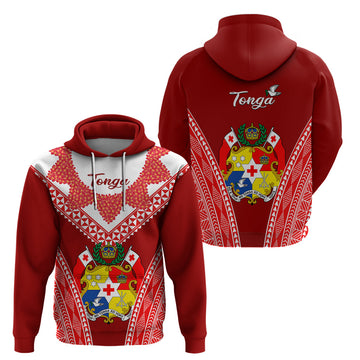Tonga Heilala Flowers Hoodie Tongan Ngatu White Special Verison LT14