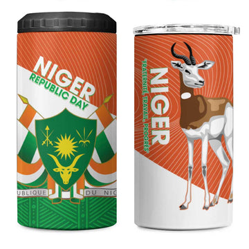 Afro Niger 4 in 1 Can Cooler Tumbler Dama Gazelle African Pattern - Republic Day LT14