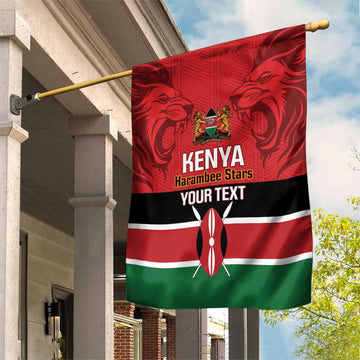 Custom Kenya Football Garden Flag Go Harambee Stars African Pattern LT14