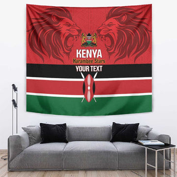 Custom Kenya Football Tapestry Go Harambee Stars African Pattern LT14