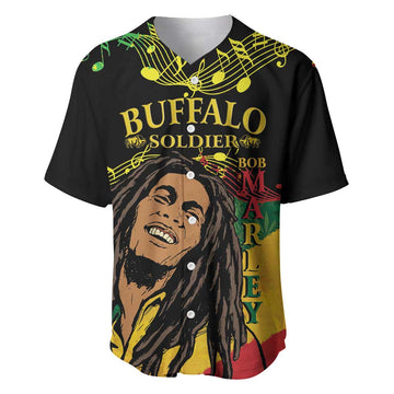 Afro Legend Bob Buffalo Soldier Baseball Jersey American Heroes Reggae Style LT14