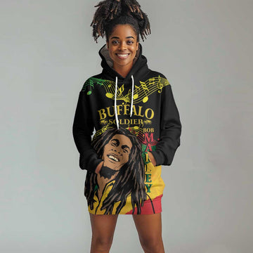 Afro Legend Bob Buffalo Soldier Hoodie Dress American Heroes Reggae Style LT14
