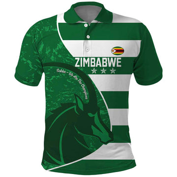Zimbabwe Rugby Custom Polo Shirt Sables 3rd Champions Proud LT14