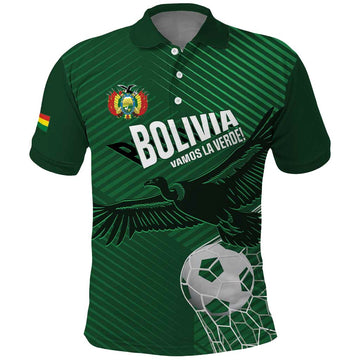 Custom Bolivia Football Polo Shirt Vamos La Verde LT14