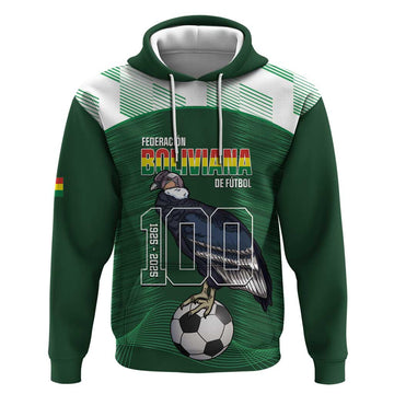 Custom Bolivia Football Hoodie 100th Anniversary Andean Condor Proud LT14