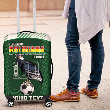 Custom Bolivia Football Luggage Cover 100th Anniversary Andean Condor Proud LT14