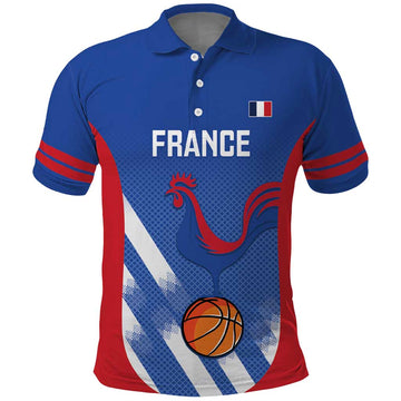 France Basketball Custom Polo Shirt Allez Les Bleus LT14