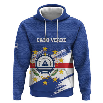 Personalized Cape Verde Hoodie Coat Of Arms - African Pattern LT14