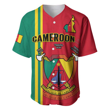 Cameroon Happy Unity Day Cameroun Coat Of Arms Baseball Jersey LT14