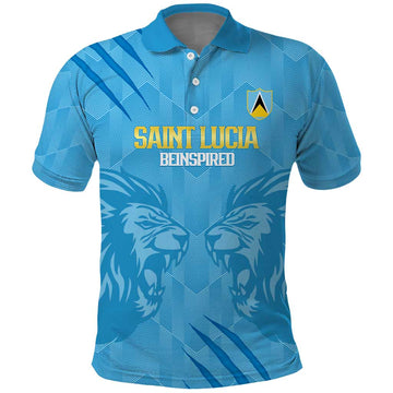 Custom Saint Lucia Cricket Polo Shirt Go Champions Beinspired LT14