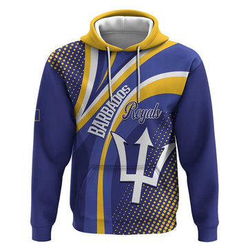 Custom Barbados Royals Cricket Hoodie Go Champions Tridents Yellow Version LT14