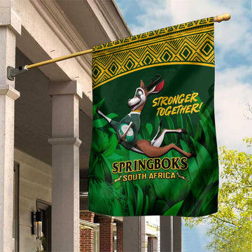 South Africa Rugby Garden Flag Go Bokke World Cup Champions History LT14